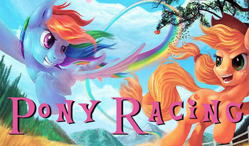 Izgalmas póni verseny almákért